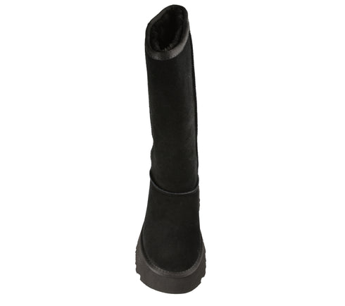 Cizme sport, dama, ANNA VIOTTI, D113-8, negru, piele intoarsa
